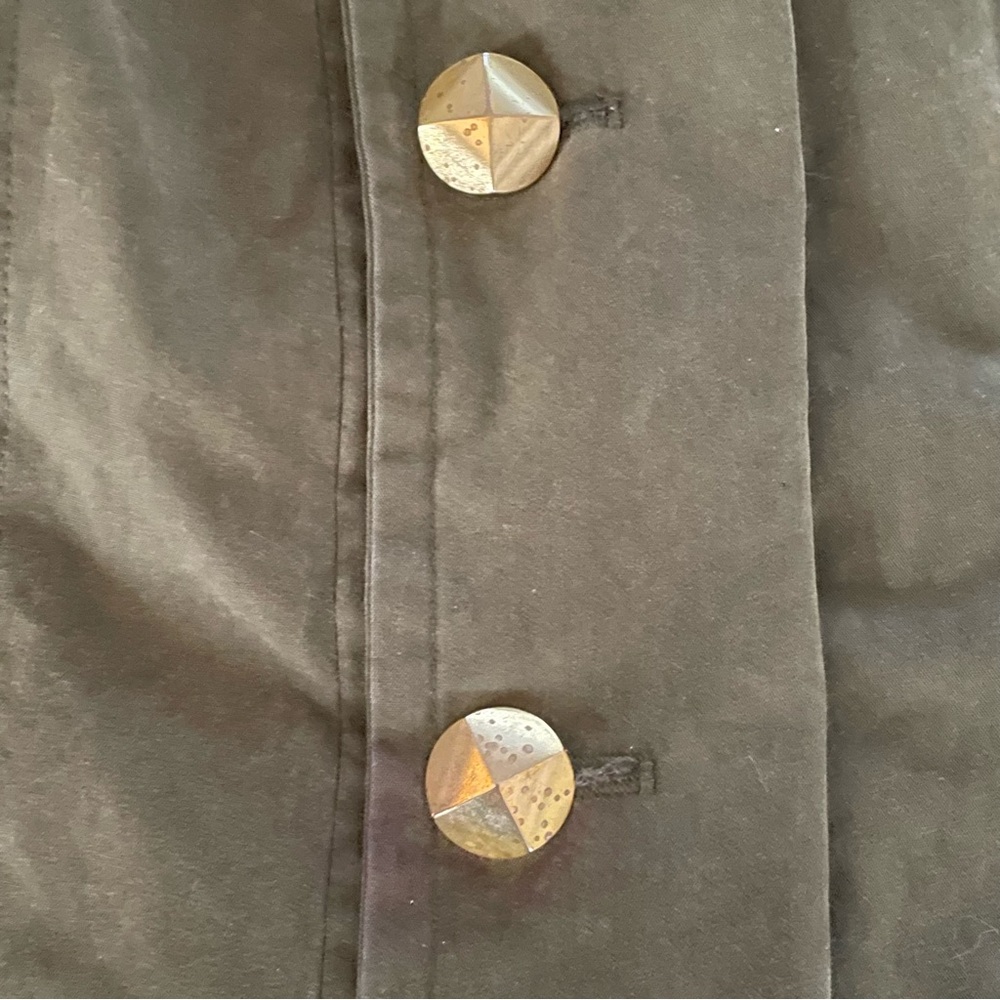 Rachel Roy Olive Green Goldtone Buttons Military Style Jacket Women’s Size Small - Picture 4 of 9